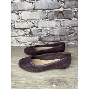 Clarks Collection Soft Cushion Purple Shimmer Ballet Flats Women Sz 38EU/7.5M US